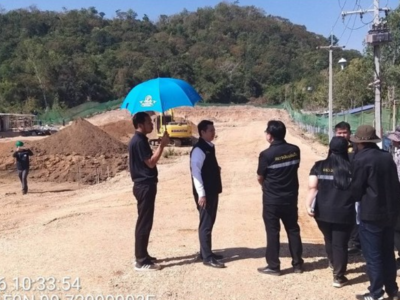 ตรวจเยี่ยมติดตามความคืบหน้าโครงการก่อสร้างอาคารที่ทำการสำนักตรวจเงินแผ่นดินจังหวัดราชบุรีแห่งใหม่ 